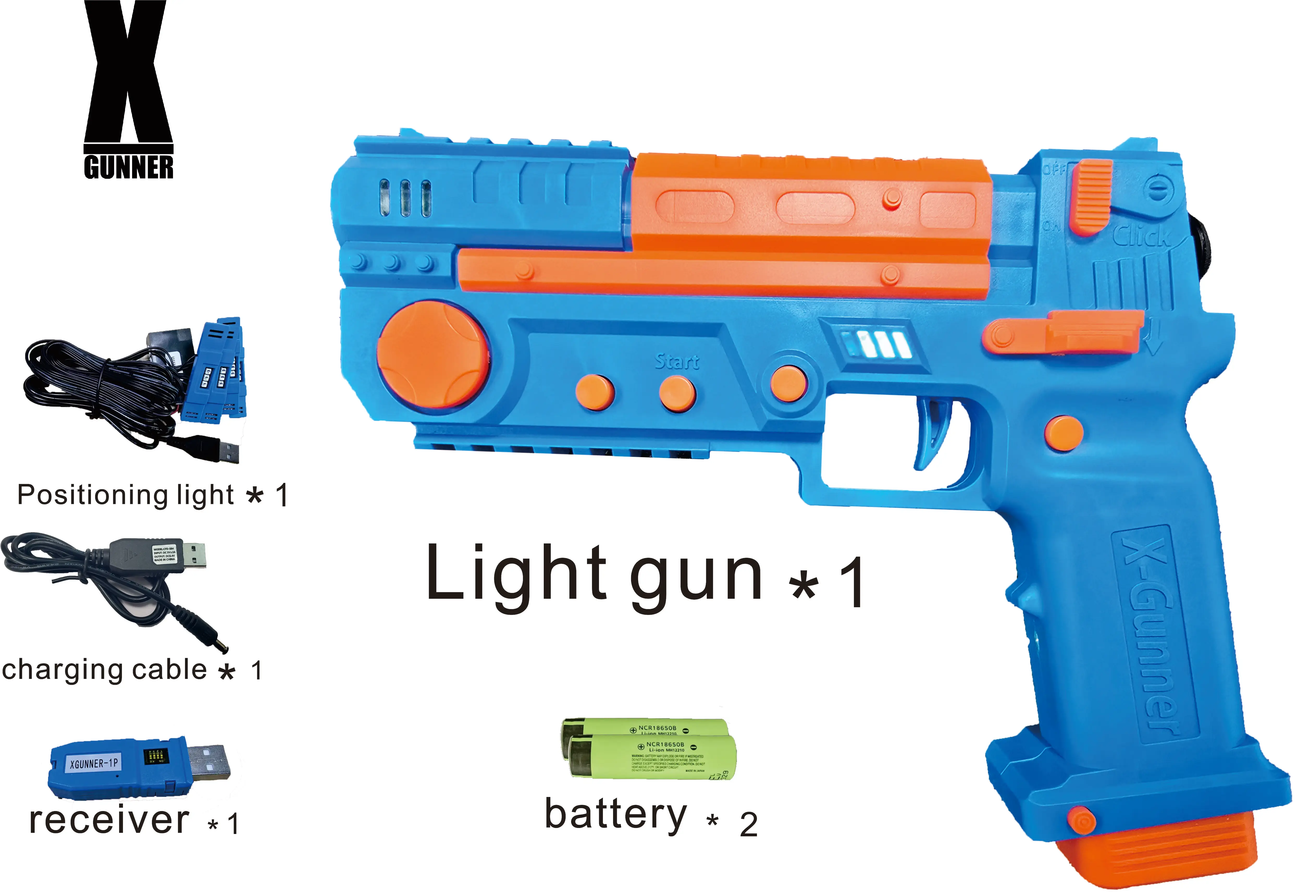 X-GUNNER XGUNNER 2.4G Беспроводной игровой световой пистолет Синий одиночный пистолет