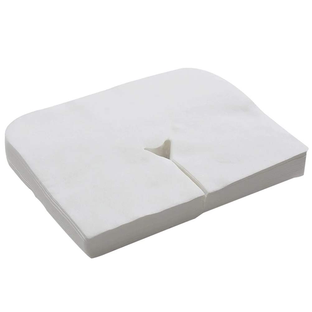 

100 Pcs Hole Scarf Head Cushion Massage Disposable Face Cover Headrest Covers Eyelash