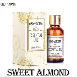 Oroaroma Natural Sweet Almond Essential Oil Smooth Skin Moisturizing Remove Stretch Marks Pain Sweet Almond Oil