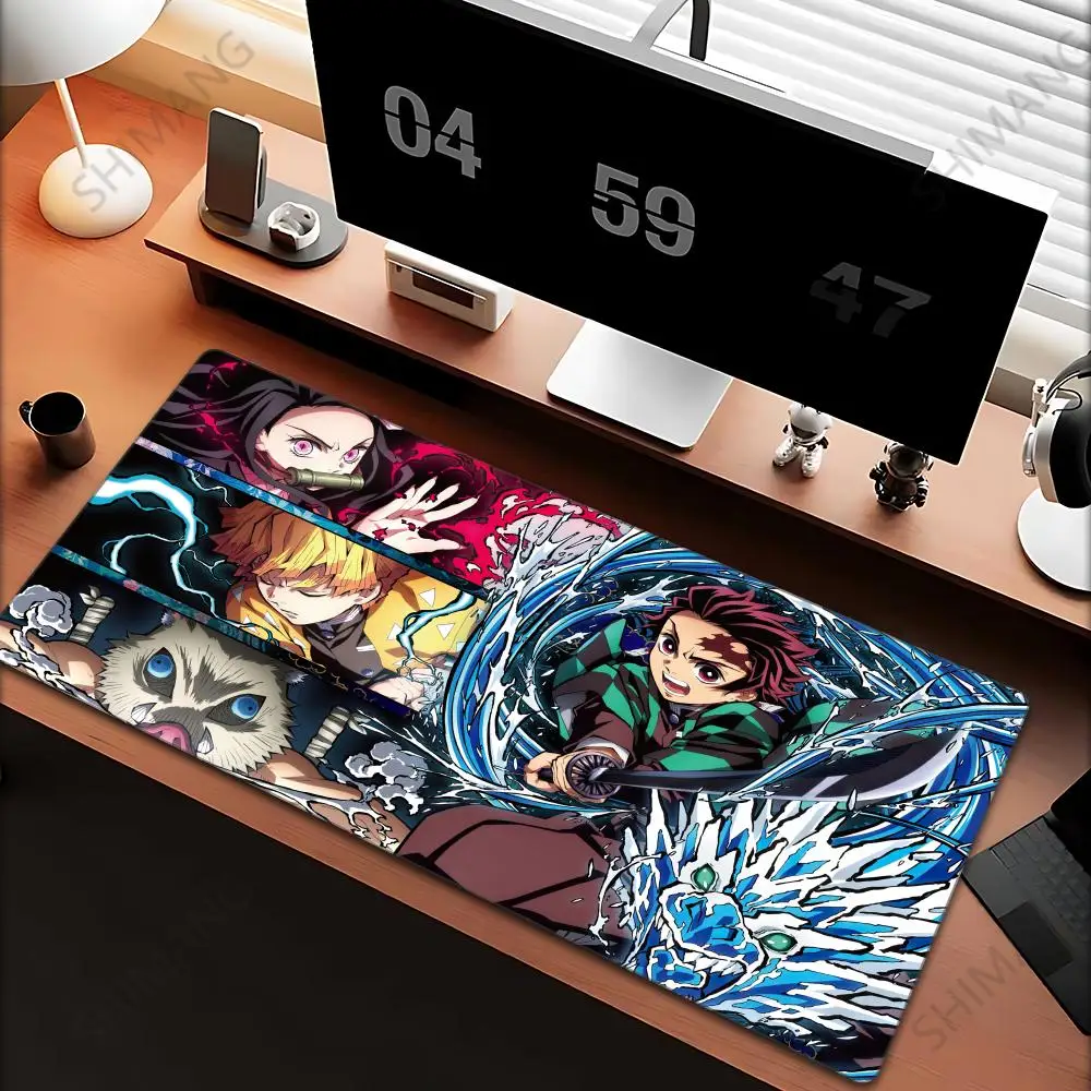 

Large Mouse Pad Demon Slayer Nezuko Cute Anime Mousepads Kawaii Table Mats Office Accessories Deskmat Rubbe Lockedge Mouse Mat