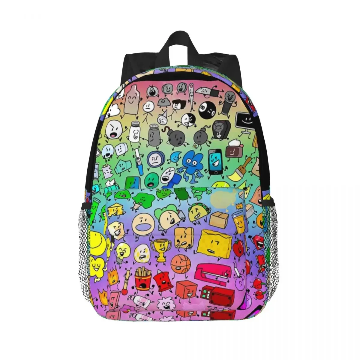 BFDI Inanimate Insanity All Characters (Rainbow) Backpacks Boys Girls Bookbag Students School Bags Travel Rucksack Shoulder Bag