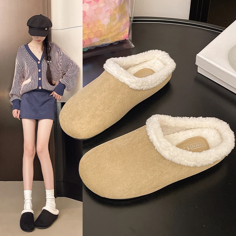 

TWinter fashion women's fluffy thick-soled casual shoes thick-soled indoor non-slip warm 22025 new outer wear slippers