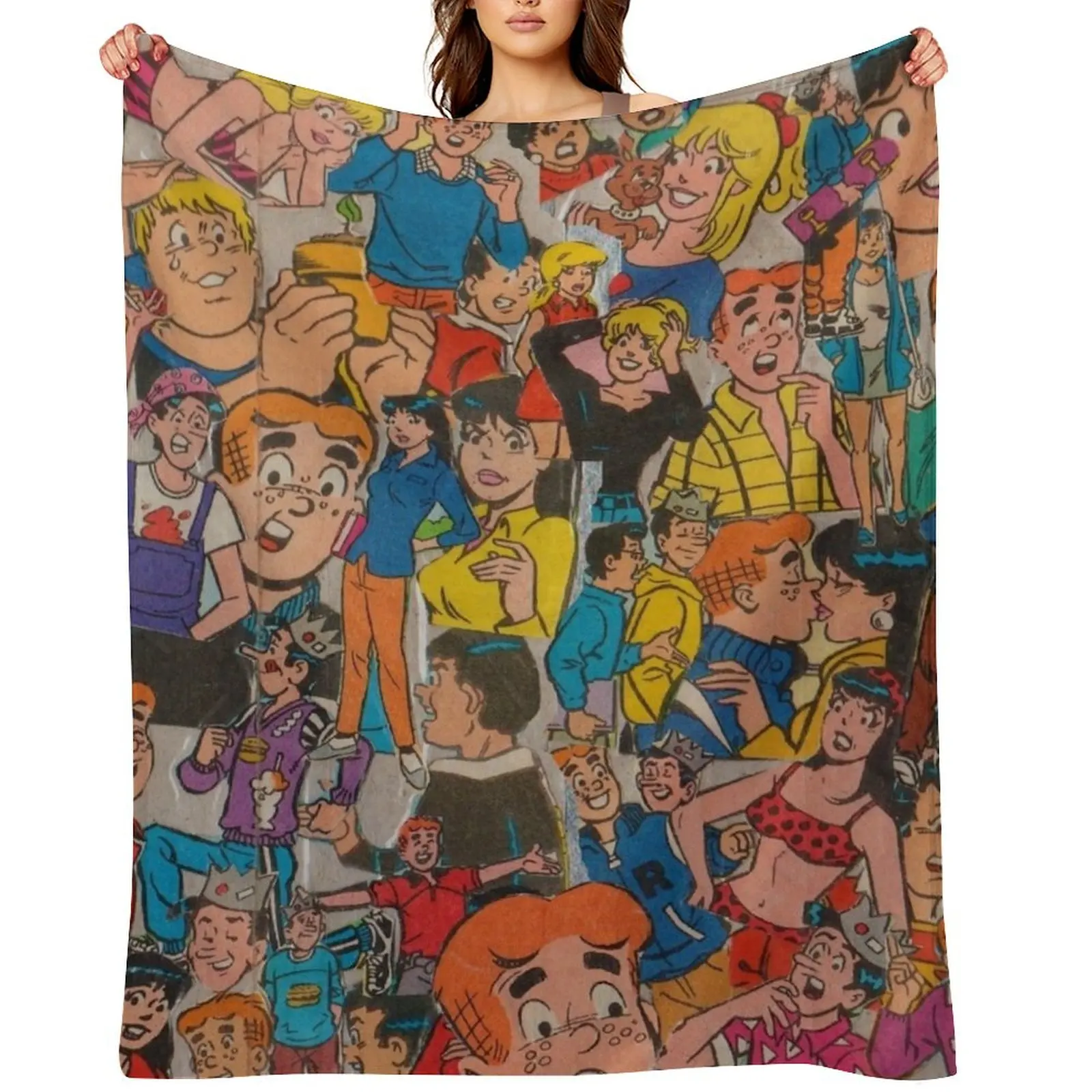 

Archie Comics Collage Throw Blanket Camping for winter Cute Plaid cosplay anime Blankets
