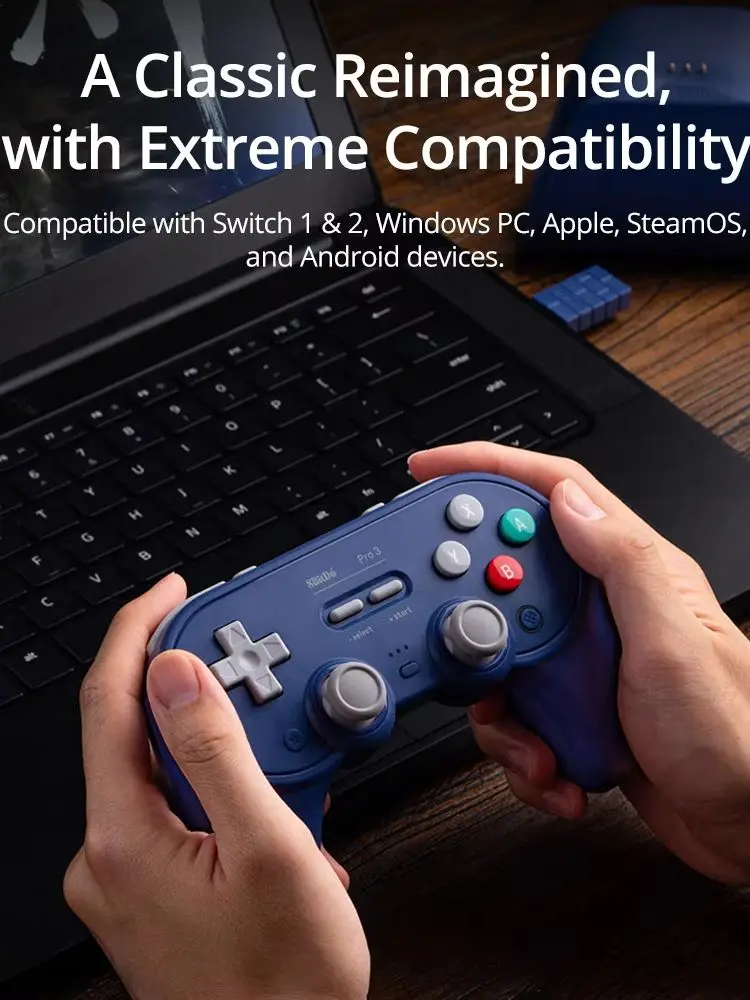  8BitDo Pro 3 Bluetooth Bezprzewodowy Kontroler Gier z Joystickami TMR do NS Nintendo Switch 2, PC Windows, ANDROID, iOS — 2