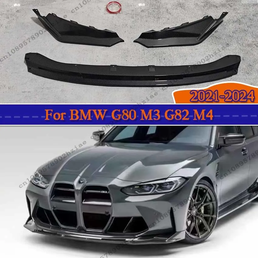 

Modified CS Style Front Bumper Spoiler Splitter Diffuser For BMW G80 M3 G82 M4 Coupé 2021-2024 ABS Spoiler Tuning Accessories