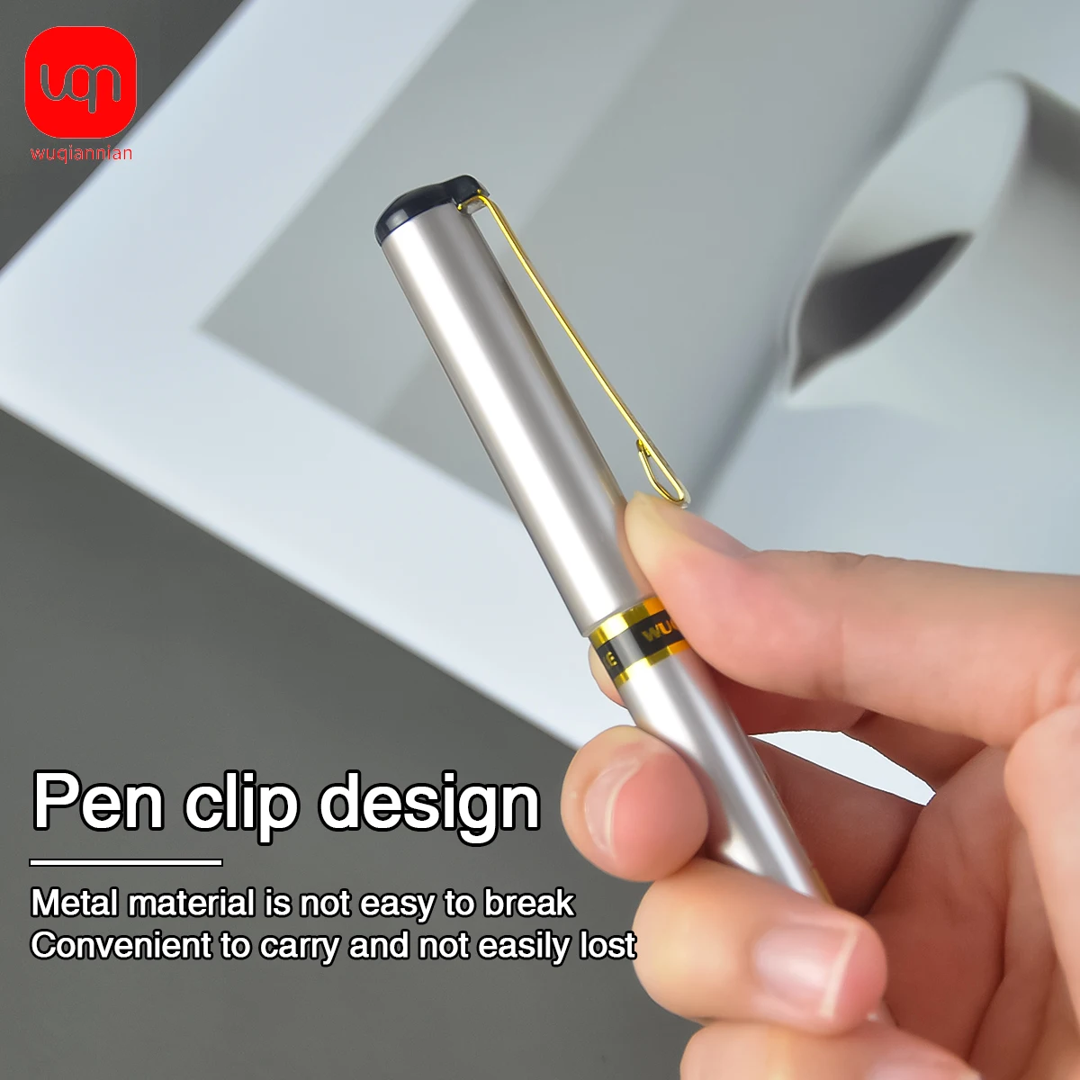 

WQN 4/8/12pcs Premium Light Luxury Neutral Pens, Comfortable Grip, Soft Rubber, 0.5mm Tip, Clear and Durable Writing
