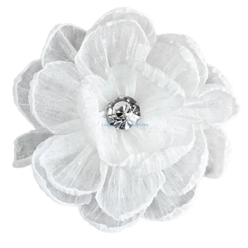 

L5YB Large Flower Brooches Light Weight Flower Brooch Ceremony Clothes Accessory