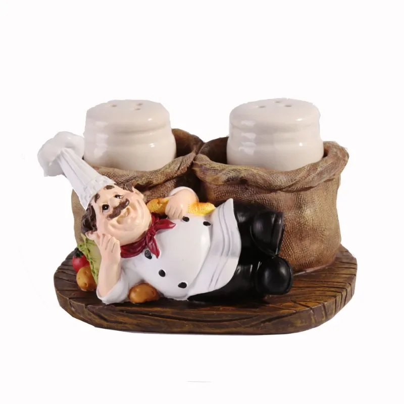 Lovely Chef Pepper Shaker Resin Handicraft Ornaments