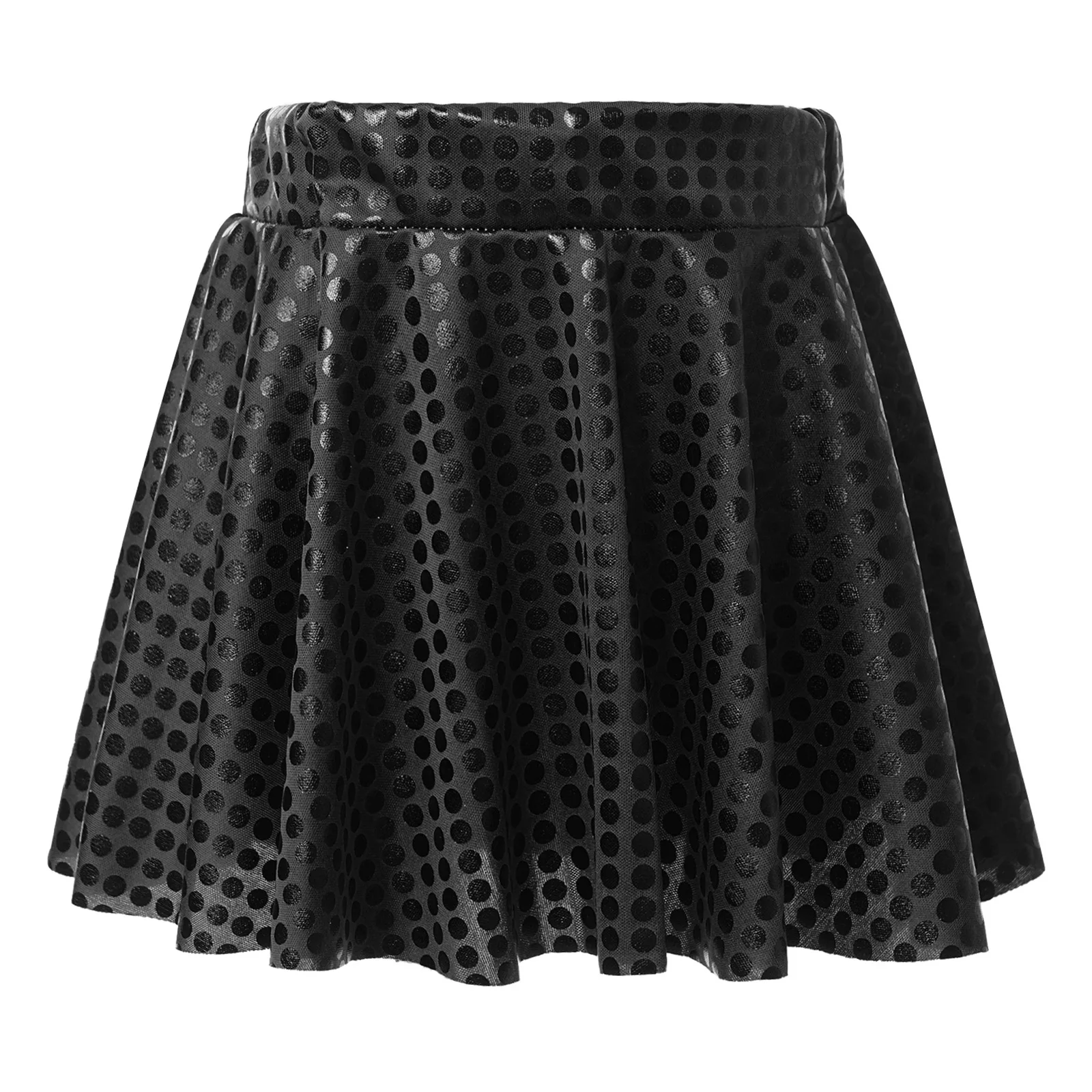 

Kids Girls Jazz Dance Skirt Sparkling Dot Swing Mini Skirt Ballet Figure Skating Dancewear for Rave Party Festivals Performance