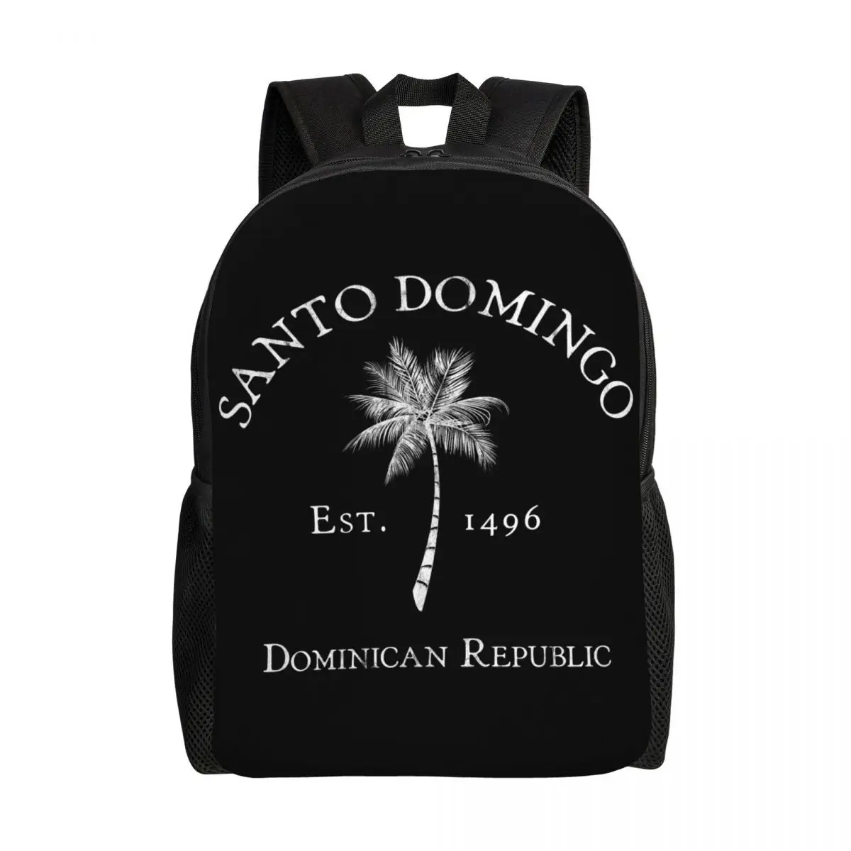 Custom Santo Domingo Dominican Republic Vintage Backpack for Men Women Water Resistant School College Bag Print Bookbags