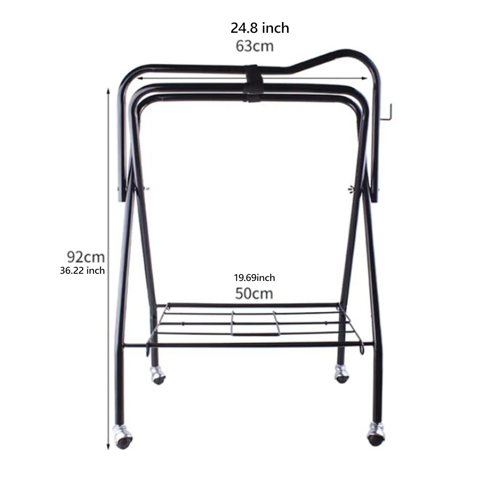 رف سرج محمول لمقطورة الحصان، حامل سرج قابل للطي، حامل سرج ثابت عالي التحمل لحظيرة المزرعة #6