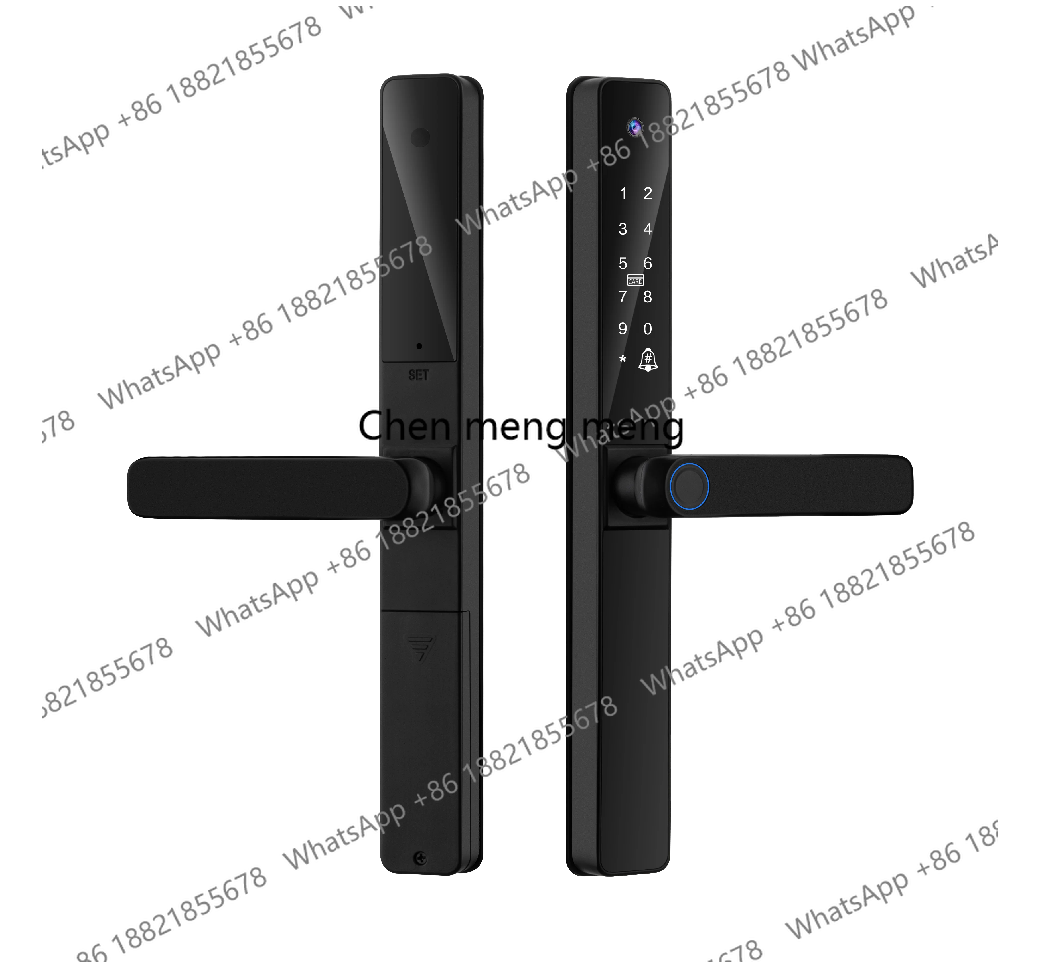 Glomarket Outdoor Waterproof Tuya Digital Lock Aluminum Alloy Biometric Fingerprint Smart Sliding Door Lock