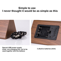 Led Wood Digital Alarm Clock Luminous Temperature Display Adjustable Brightness Desk Clock For Home Office Christmas Gift Brown