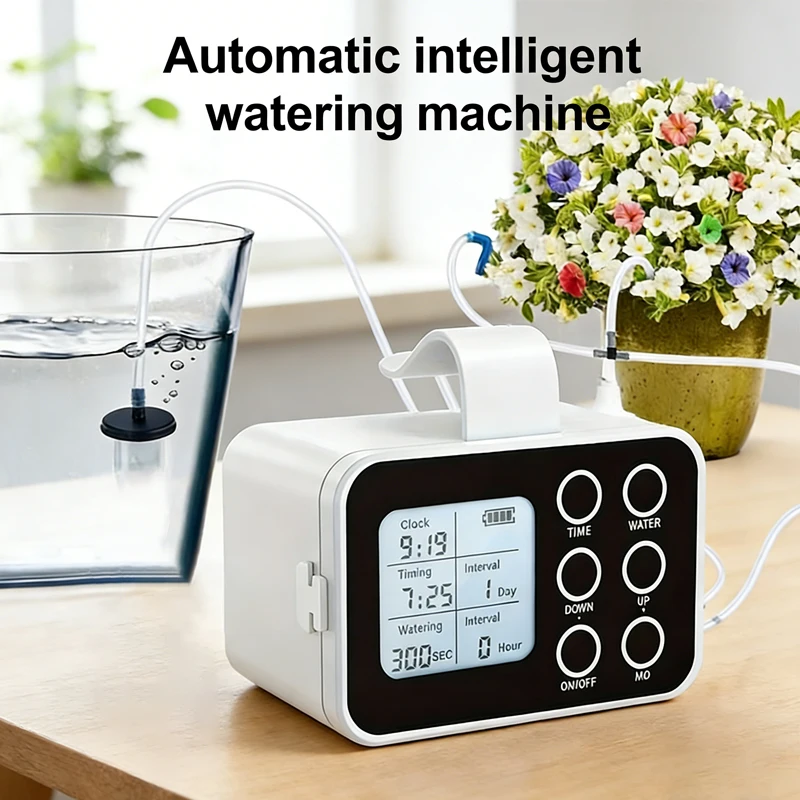 

Интеллектуальная система капельного орошения, зарядка через USB-C / оснащен аккумулятором емкостью 2000 мАч и 15 капачами, удлинительным шлангом 393,7 дюйма.