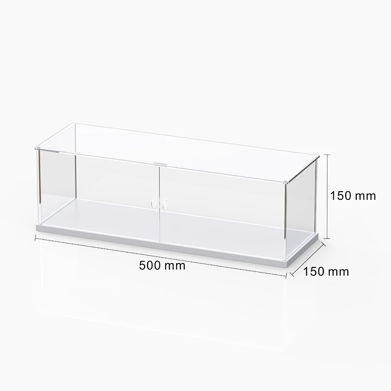 Stackable Acrylic Video Game DVD Storage Organizer Dust Protect CD Movie Disc Holder Bin with Door for Home Media Console Stand