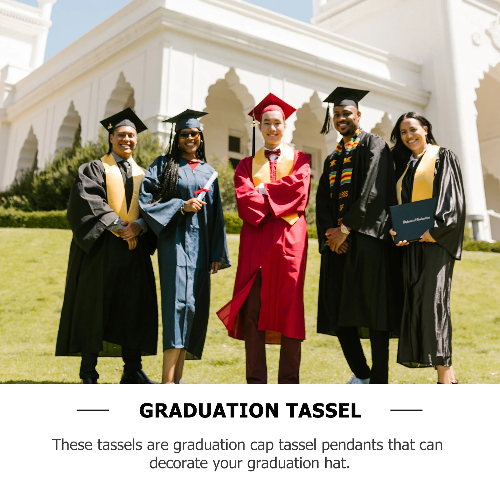 

12Pcs Graduation Hat Tassel Pendant Charm Decoration for Academic Graduation Cap Accessories 2024 Tassels Accessories