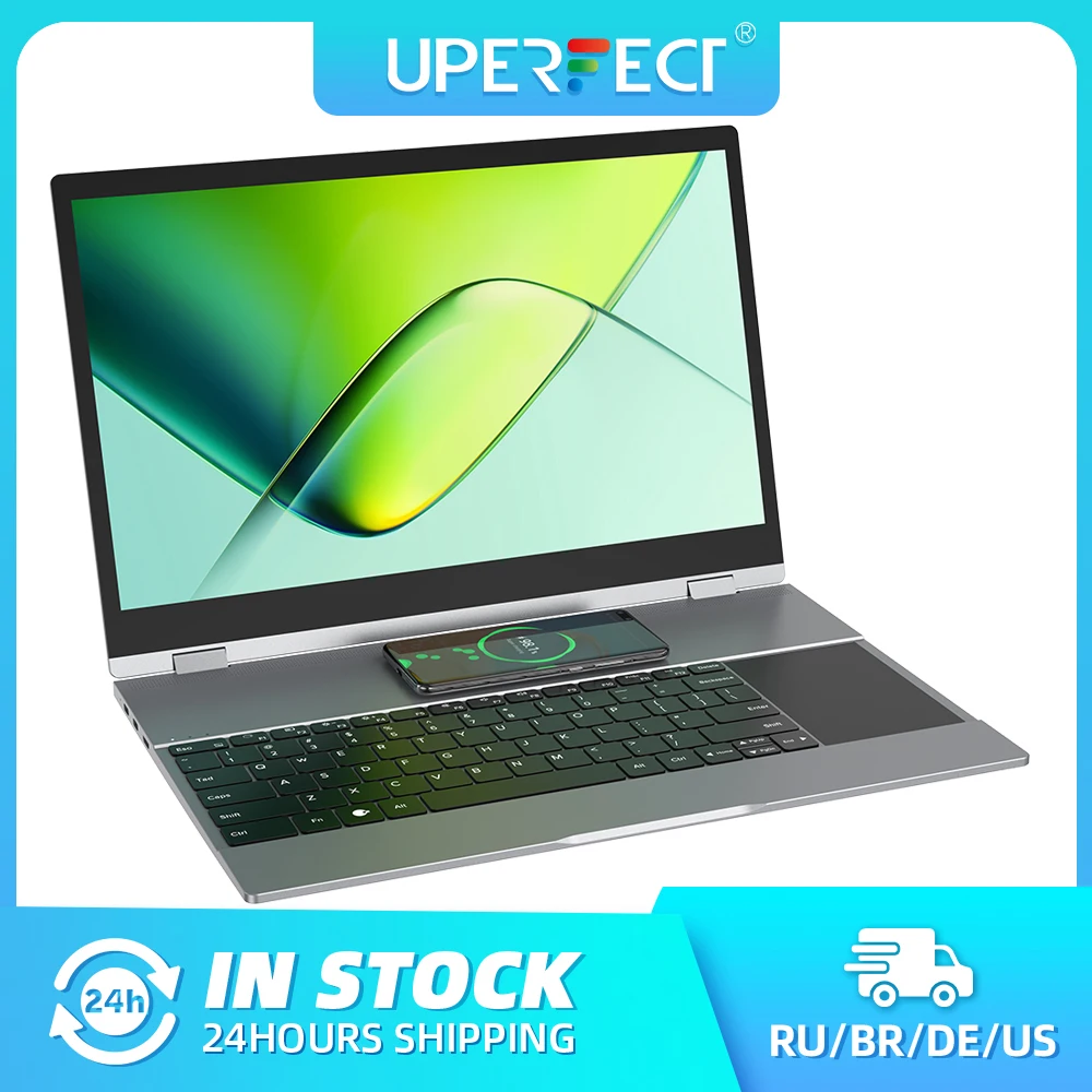 UPERFECT UDock X 15.6 Pro Lapdock 15,6-Zoll-Touchscreen, Samsung Dex, kabelloser Monitor, eingebauter 10800-mAh-Akku, 1080P HDR IPS, tragbares Display für OnePlus LG Screen+ Huawei Dex EMUI, einfache Projektion