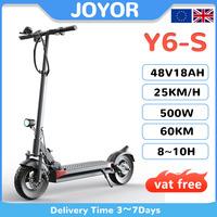 JOYOR Y6-S Foldable Electric Scooter 500W Motor 48V 18Ah Battery 25km/h Speed 60km Range 10'' Tires Adult E-Scooter