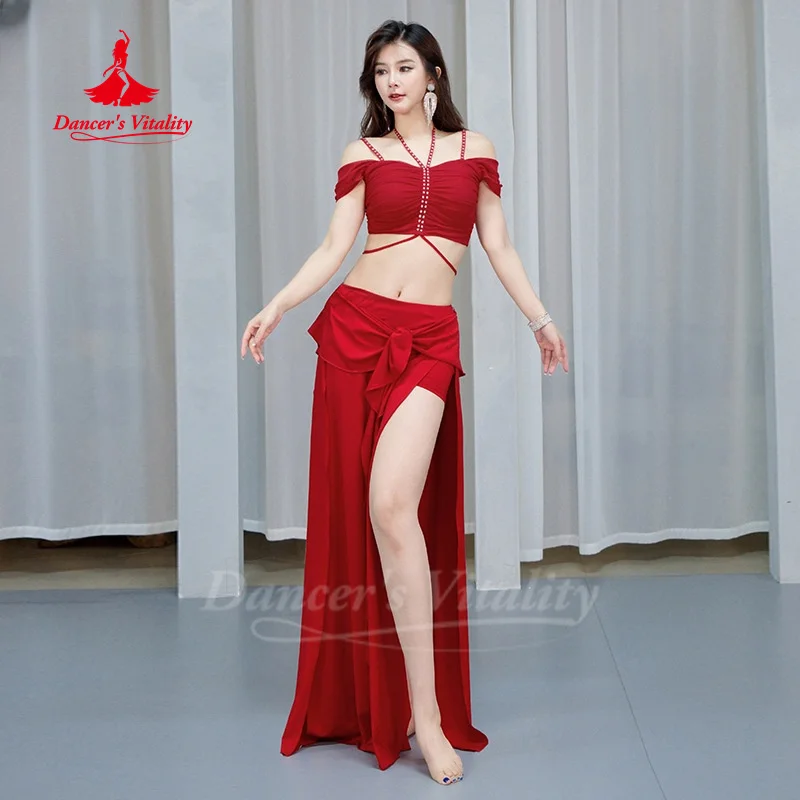 Vêtements d'entraînement de danse du ventre pour femmes, ensemble de tempérament élégant, Costumes d'entraînement doux et confortables pour filles