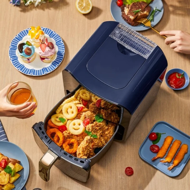 Visual Steam Air Fryer (HC300, Blue) - Home Use, Full-Auto Smart, Large Capacity