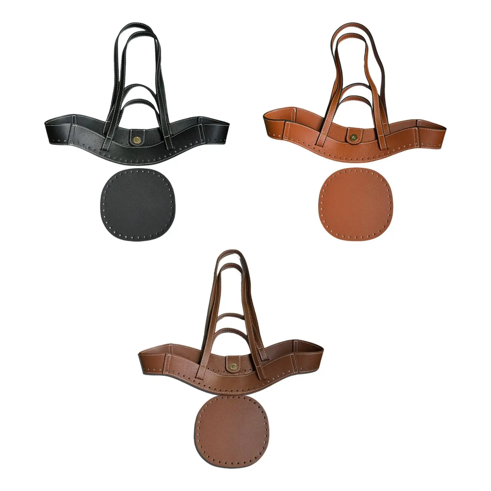pu-leather-handbag-making-kit-with-holes-sew-on-bag-handles-woven-crochet-bag-bottom-for-diy-making-repairing