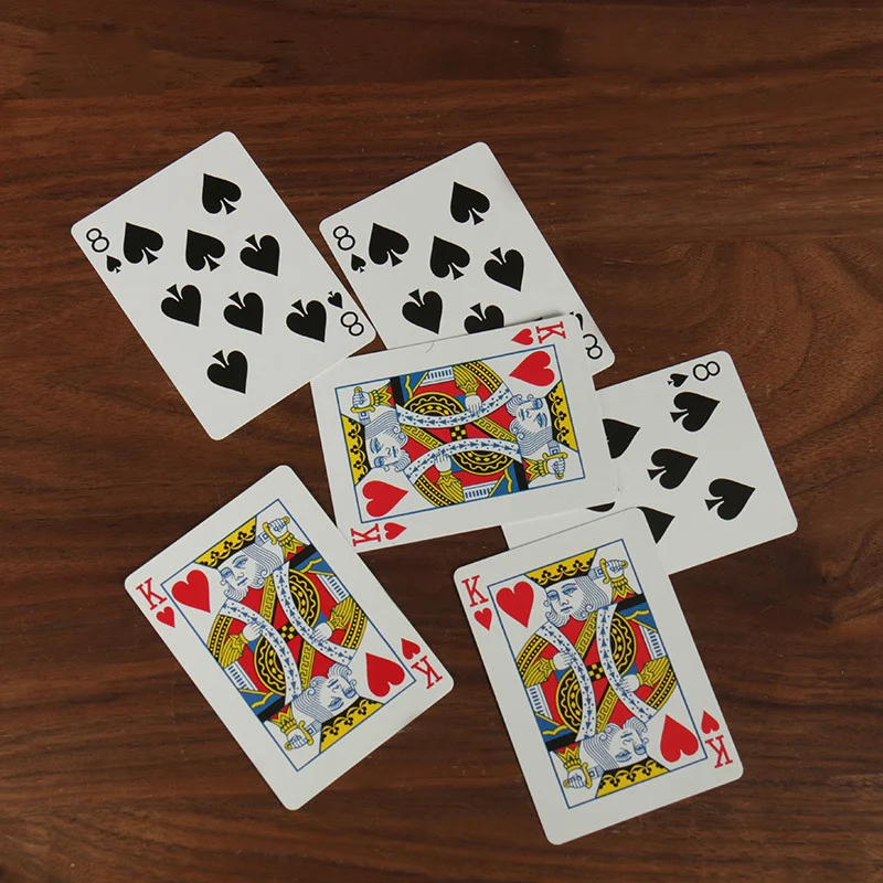 Stand Up Three Cards Magic Tircks Stand Up Monte Close up Interaction Shocking Card Magic Props