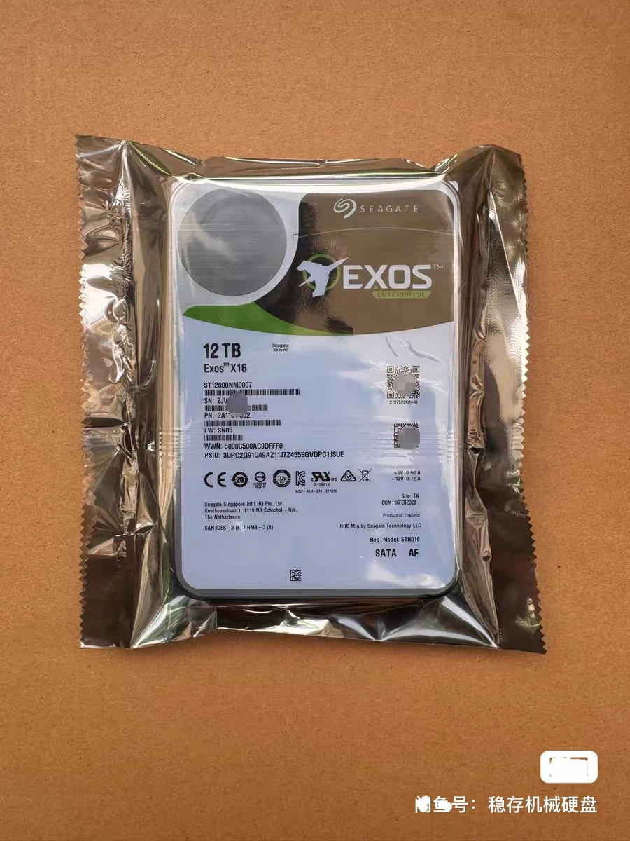 

Для ST12000NM0007 Seagate 12TB Exos 6Gb/s 256MB SATA 3.5" корпоративный жесткий диск