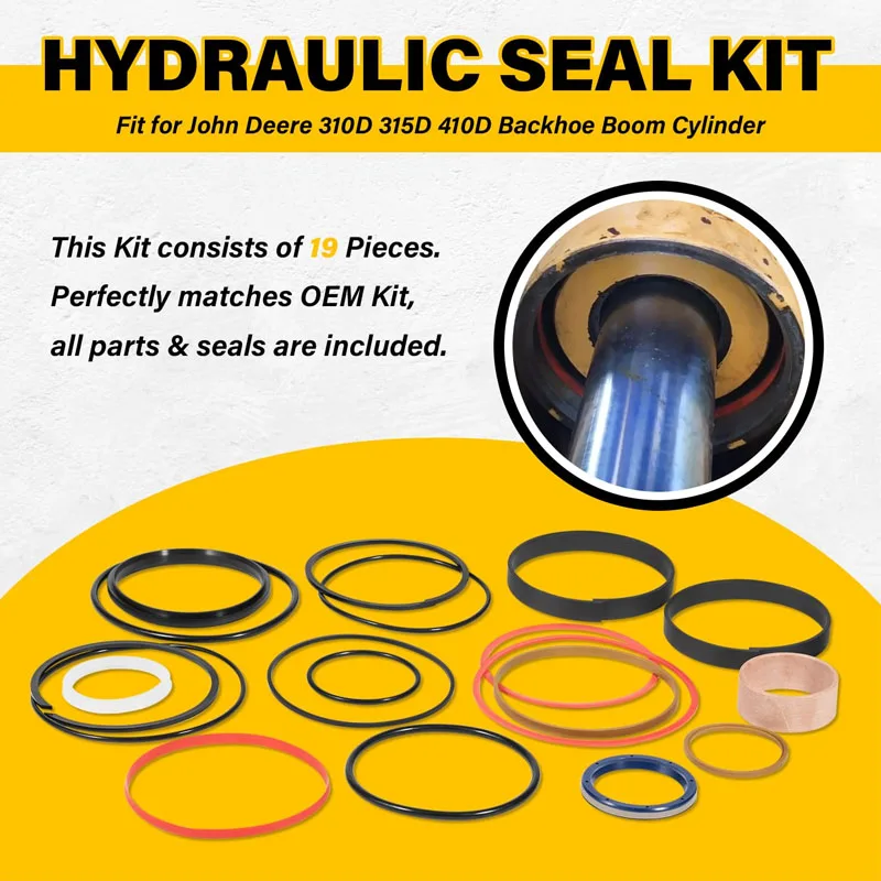 AH154775 Hydraulic Seal Kit Fit for John Deere 310D 315D 410D Backhoe Boom Cylinder (Rod: 56mm BORE: 115mm)