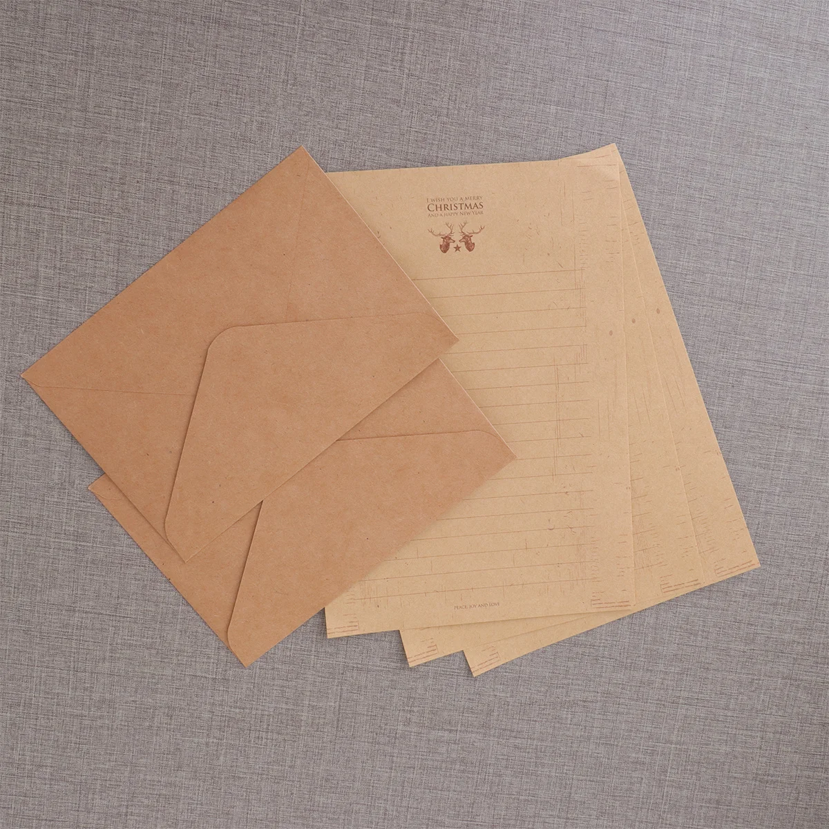 Christmas Letter Paper Set Vintage Greeting Paper Envelope Party Stationery Sticker Random Pattern Suitable for Wishes Family