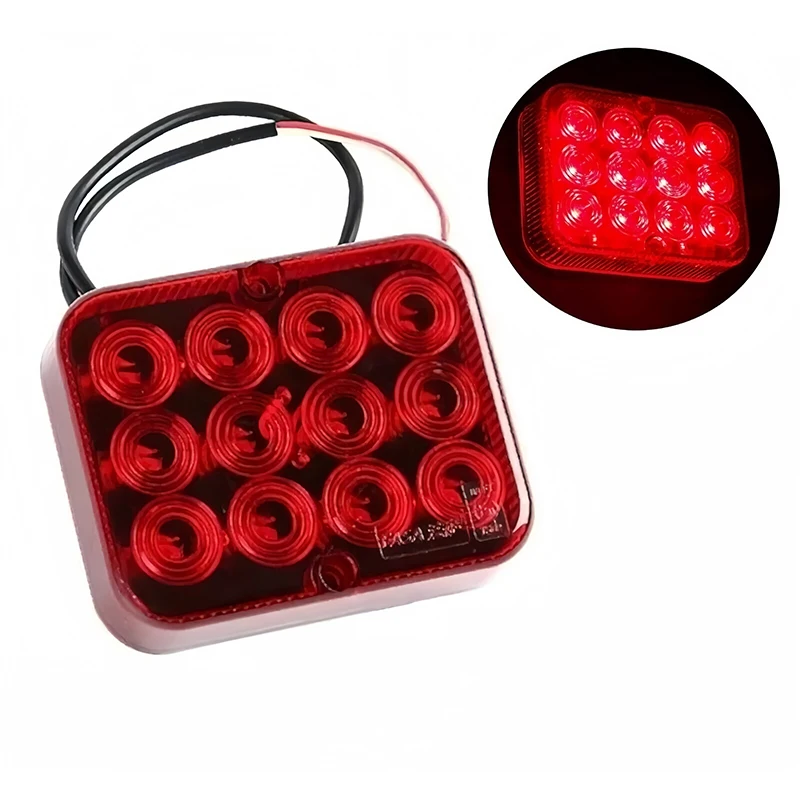 12V Led Rear Trailer Fog Light Lamp Transporter Universal Black E Approved Indicator Waterproof For Car Truck Trailer Caravan