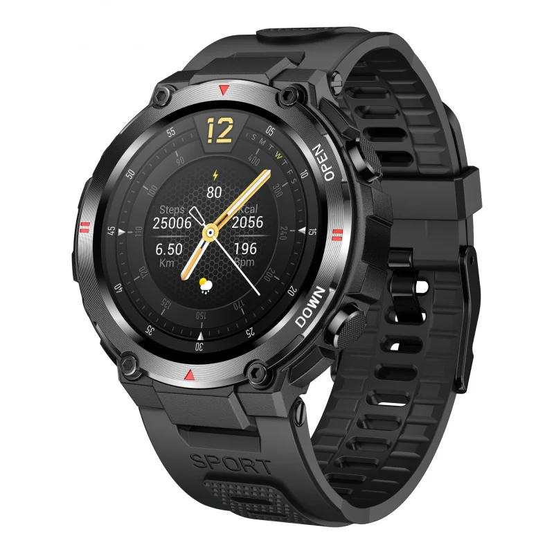 Borderg3-reloj Multideportivo con pantalla grande, dispositivo con llamadas Bluetooth, frecuencia cardíaca, oxígeno en sangre, tiempo, asistente de voz