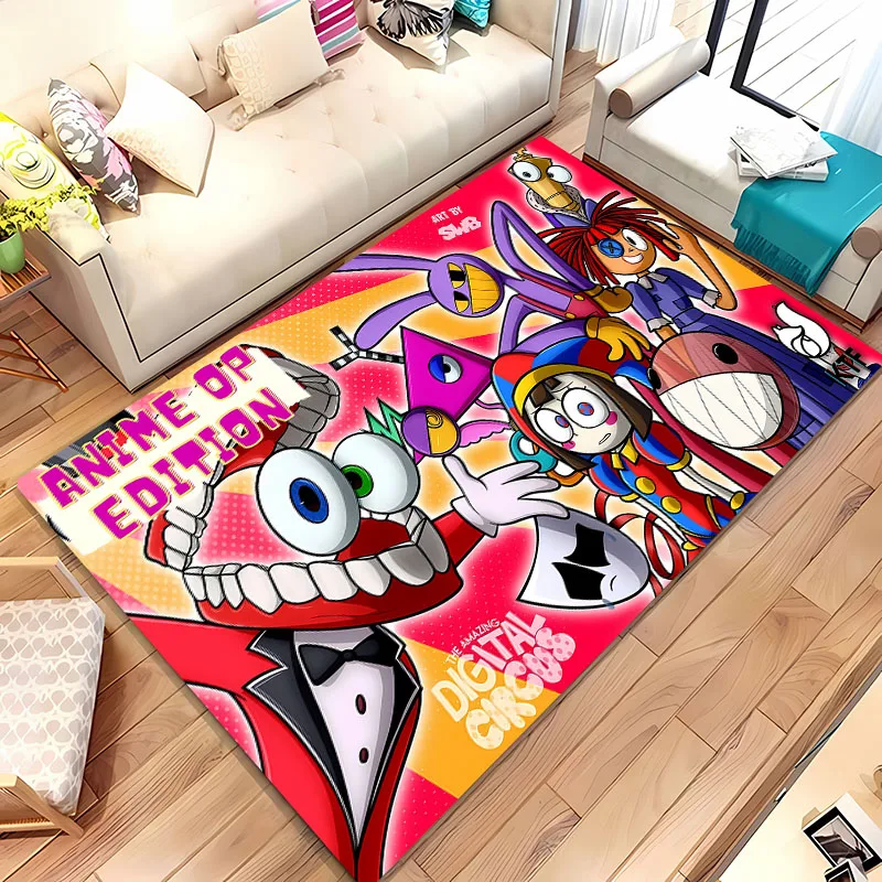 3D Printing The Amazing D-Digital Circus Game Carpet for Living Room Bedroom Kid's Room Sofa Mat Doormat Floor  Anti-slip Rugs