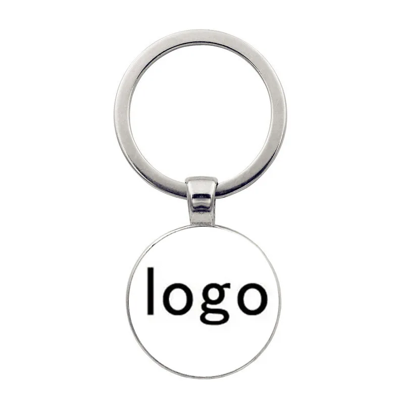 Imagem -02 - Logotipo Personalizado Keychain Personalização da Empresa Preto e Branco Photo Color Privado