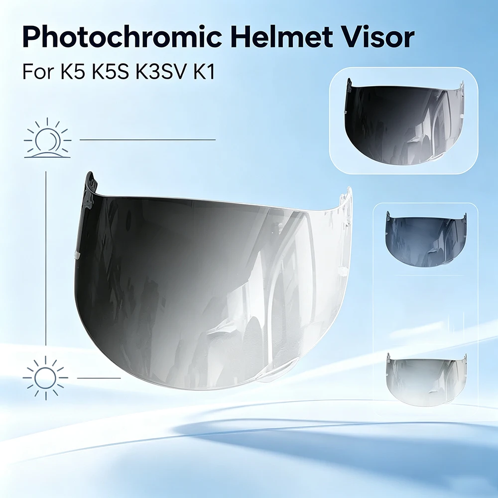 For AGV K5 K5S K3SV K1 Motorcycle helmet Photochromic Visor Anti-UV visor Lens hromic Smoke Dark Visor