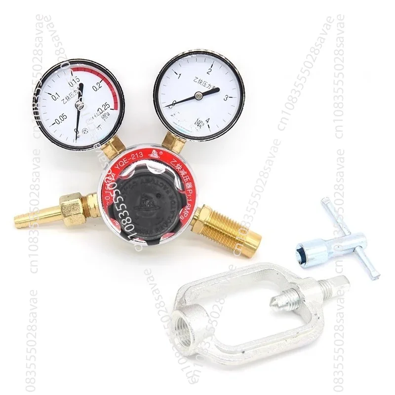 

YQE-213 Acetylene Regulator Gas Cylinder Pressure Reducing Valve Pressure Gauge Accurate Scale