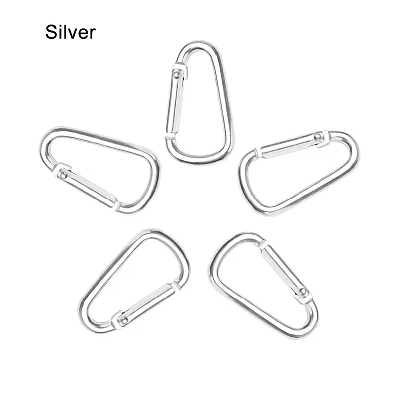 10/20/30Pcs Spring Snap D-Ring Carabiner Lock Ring Hook Durable Quick Link Clip Multifunctional Accessory for Keys Tent Parts image 6