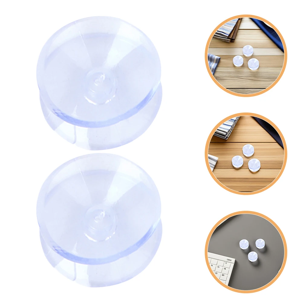 

16 Pcs Glass Anti-slip Mat Clear Pads Double Sided Table Bumper Top Cushion Pvc Soft Glue for