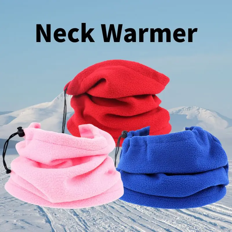 Winter Scarf for Men Fleece Ring Bandana Knitted Warm Solid Scarf Women Neck Warmer Thick Cashmere Hot Handkerchief Ski Mask