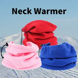 Winter Scarf for Men Fleece Ring Bandana Knitted Warm Solid Scarf Women Neck Warmer Thick Cashmere Hot Handkerchief Ski Mask