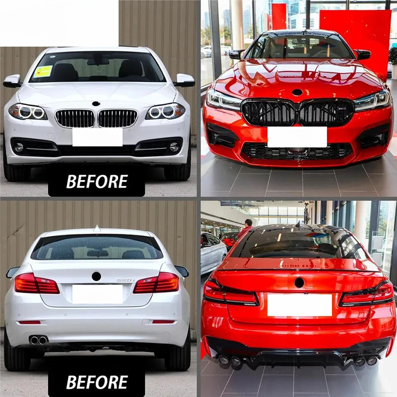 Good Auto Facelift Refit Body Kit for BMW 5 Series F10 2010-2017 Update To Racing M5 G30 Style Front+Rear Bumper Assembly Skirt