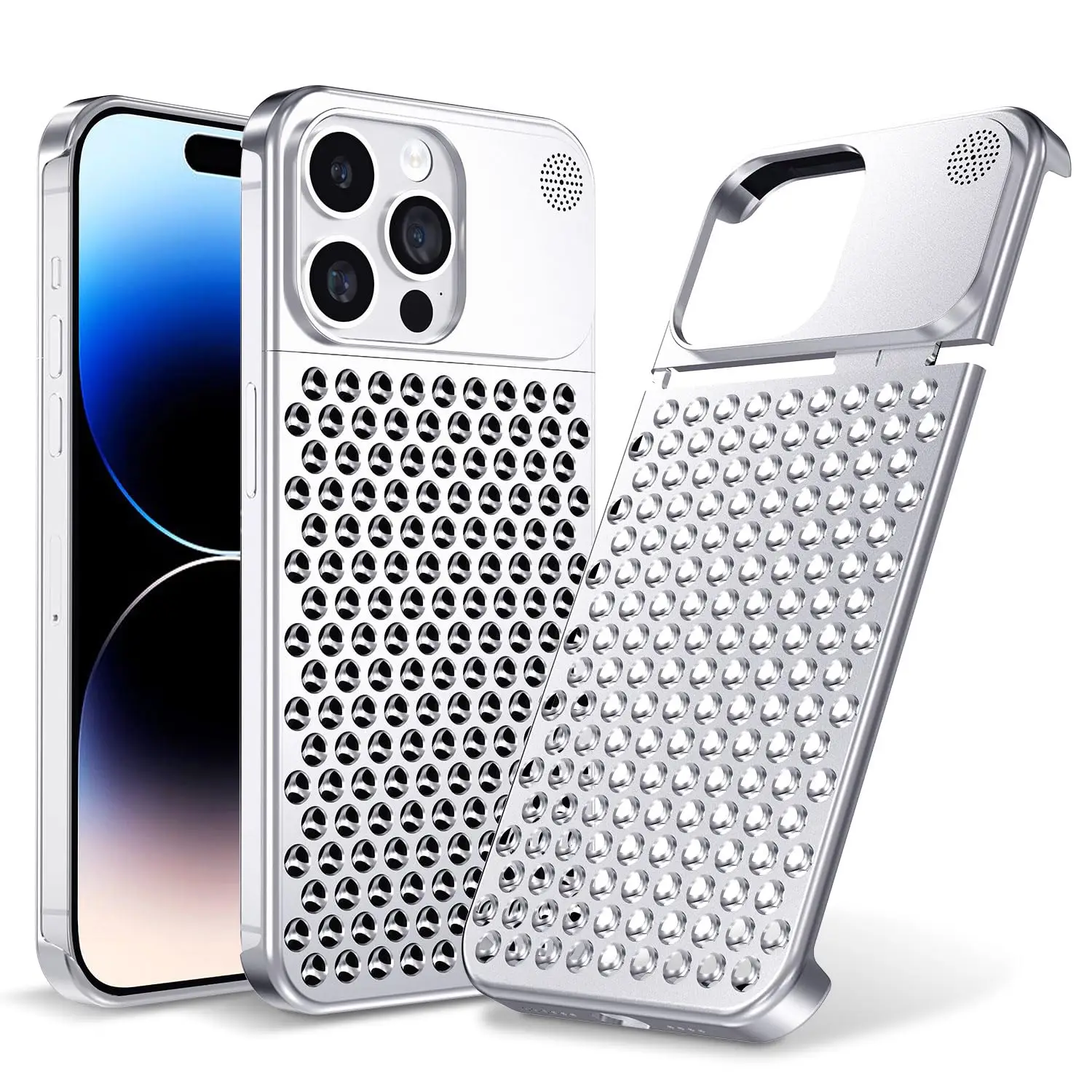 

Metal Heat Dissipation Phone Case For iPhone 15 12 14 13 16 Pro Max Plus 16Pro Luxury Fragrance Pure aluminum alloy Phone Cover