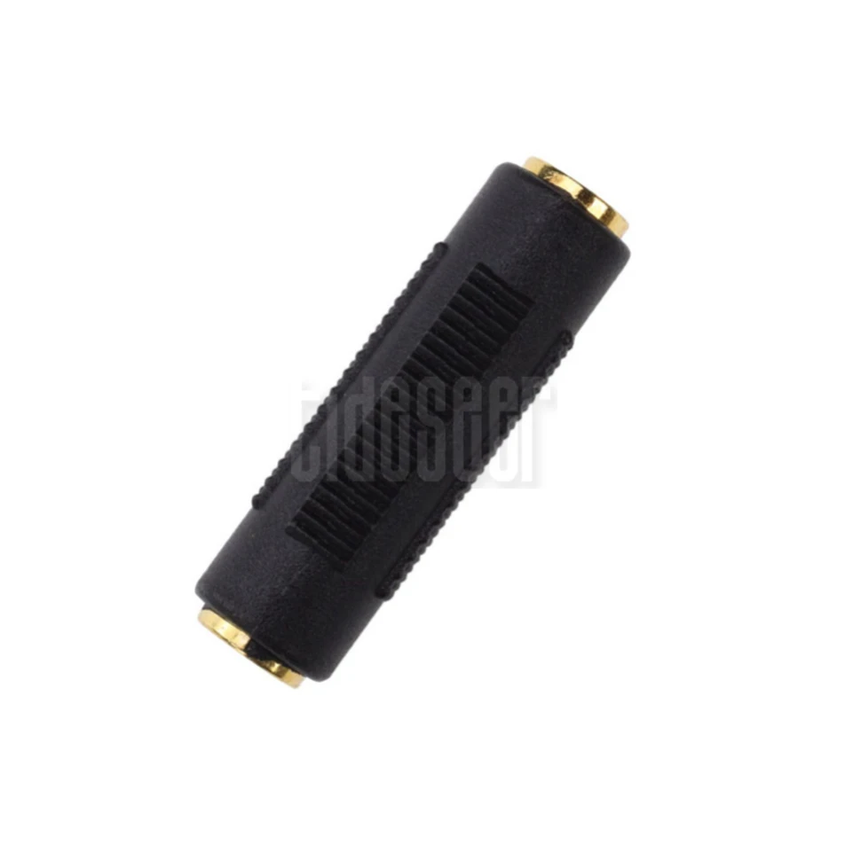 500pcs 3.5mm Female to 3.5 mm Female Jack Stereo Coupler Adapter Audio Connector F/F Extension Converter