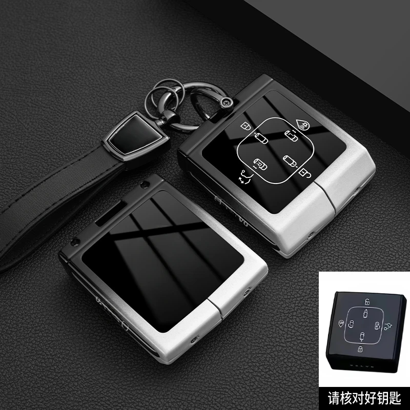 For Volvo EM90 Bluetooth physical key case shell 2025 high-end all inclusive metal key set