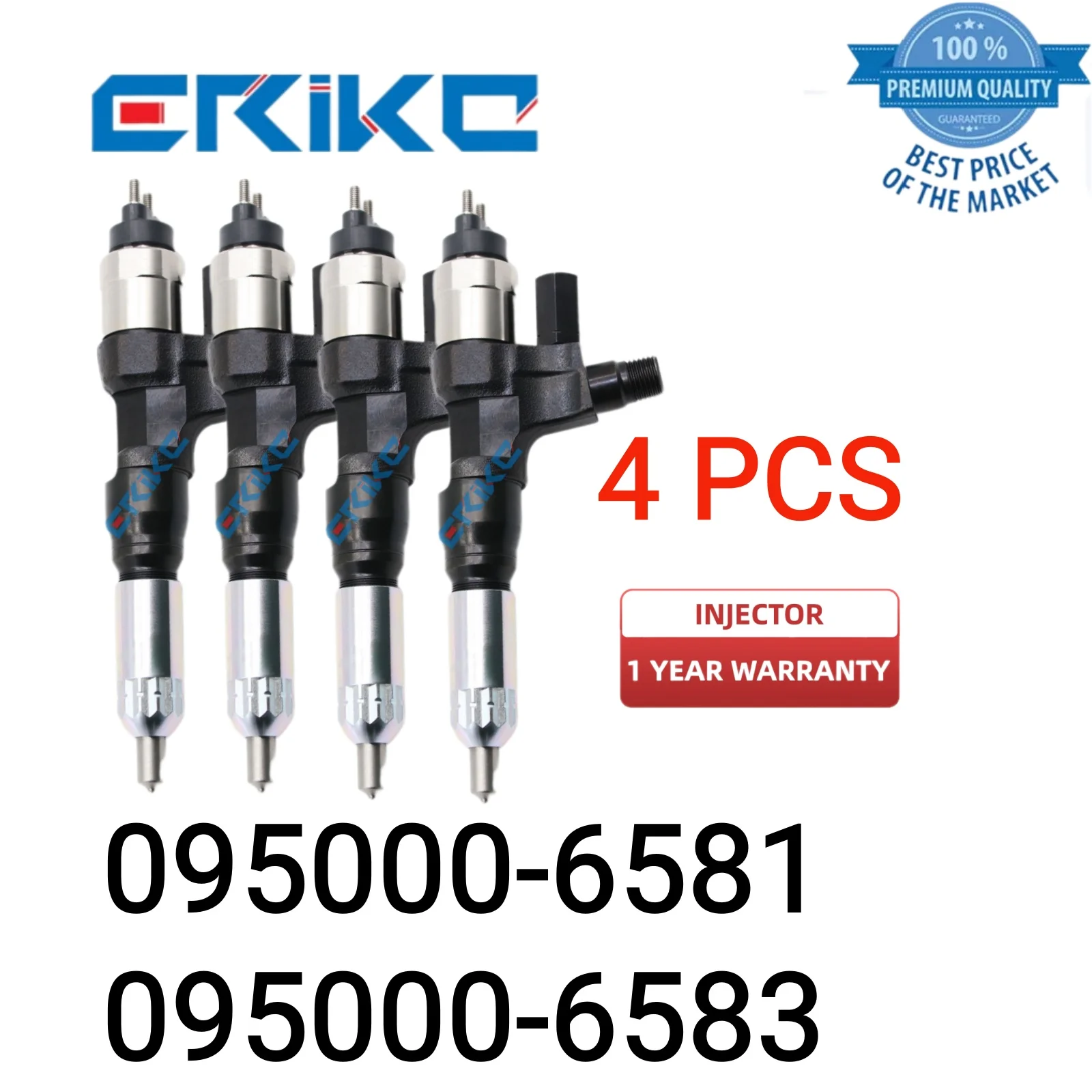 

4 PCS 095000-658# Common Rail Injection 095000-6581 095000-6583 Original Injector for Hino