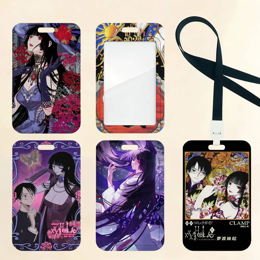 Ichihara Yuuko XxxHOLiC - Tarjetero, Porta Tarjetas, Porta Credenciales para Autobús, Metro, Trabajo, Estudiantes, con Correa para el Cuello