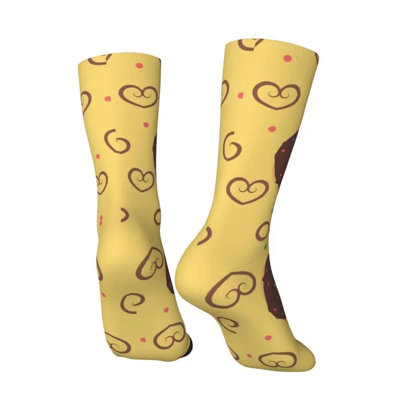 Love Miniature Schnauzer And Donut Mens Crew Socks Unisex novità 3D Print Cartoon Puppy Dog Dress Socks