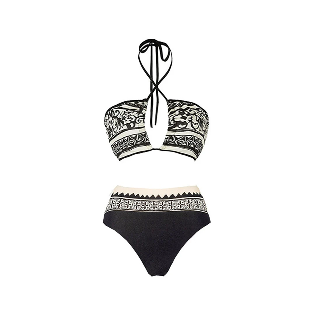 S - XL, mit passendem Oberteil, bedruckter Neckholder-Bikini, Damen-Badeanzug, dreiteiliges Bikini-Set, Damen-Badebekleidung, Badeanzug, Schwimmbekleidung V6003 – Detail 14