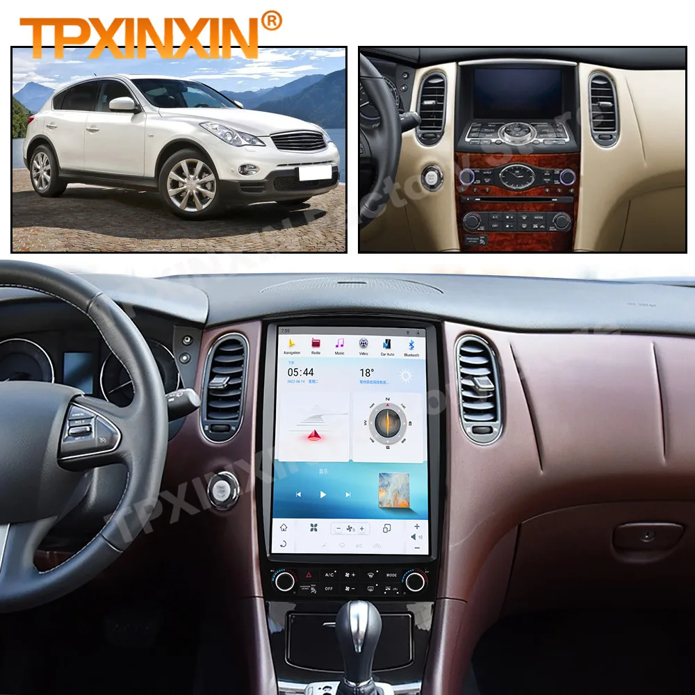 For Infiniti QX50 EX25 EX35 2009~2019 Android 13 Voice control Screen Radio Receiver GPS Navigation Multimedia Player Head Unit