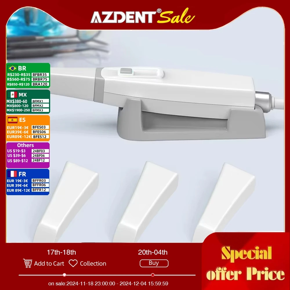 New Azdent Dental Intra-oral 3D Scanner with Software Real Color CAD/CAM Chair Side System 3D Dental Scanner.