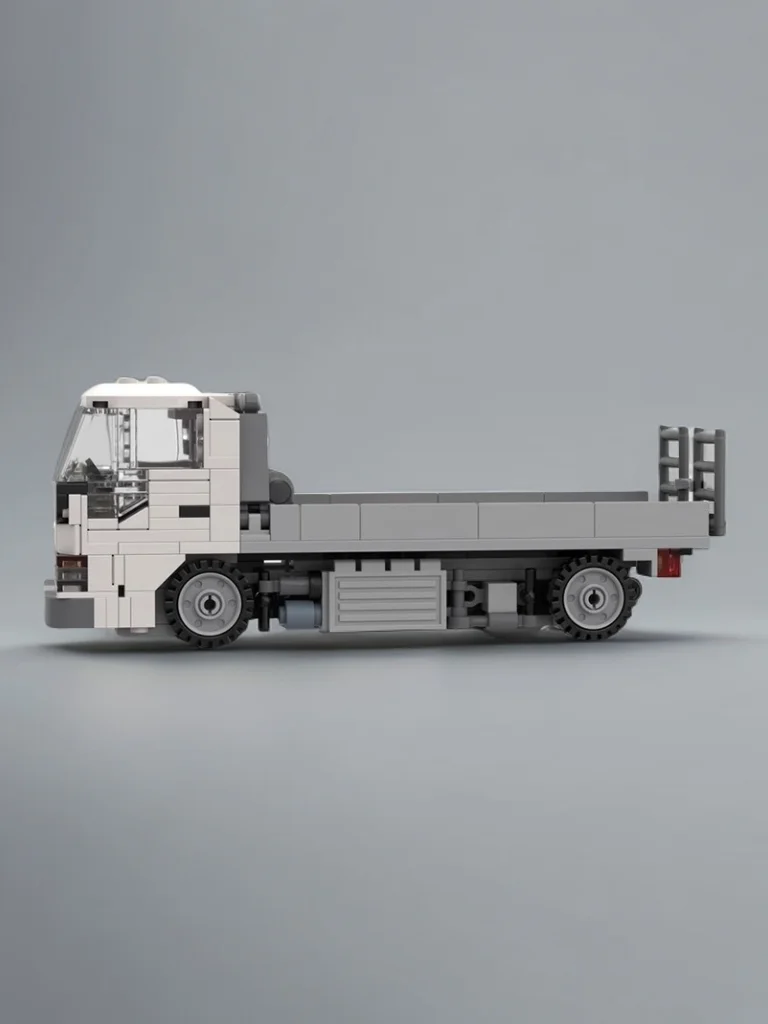 いすゞエルフ車トラックモデル組み立てブロック知育玩具-男の子向け-8グリッド自動車組み立ておもちゃ-中国製